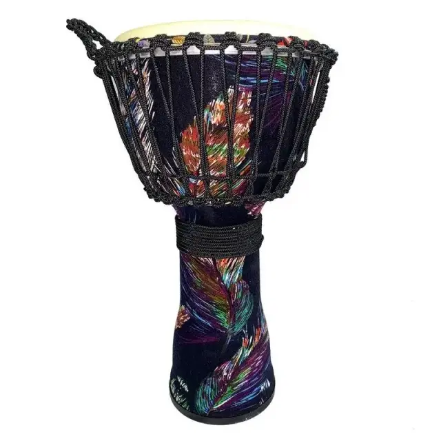 Djembe Africano de Couro e Madeira - Tamanho 12" com Som Autêntico