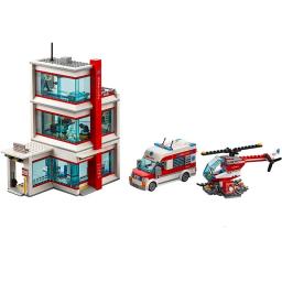Moc miniso brinquedos colunas compatíveis com legoing cidade série cidade hospital 60330 hospital bloco de construção presente das crianças - Image 4