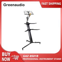 Suporte de teclado profissional com microfone para música, coluna de 2 camadas, liga de alumínio, GAZ-BS01 - Image 1