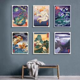 Pokémon Canvas Painting for Home Decor, Cartaz e impressão, Cartaz, Wall Art, Quadro, Bulbasaur, Charmander, Squirtle, Anime, Presentes para crianças - Image 2