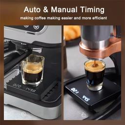 1 conjunto de balança de café eletrônica com almofada de silicone balança de café digital com temporizador display led carregamento usb uso em café em casa bom presente - Image 3