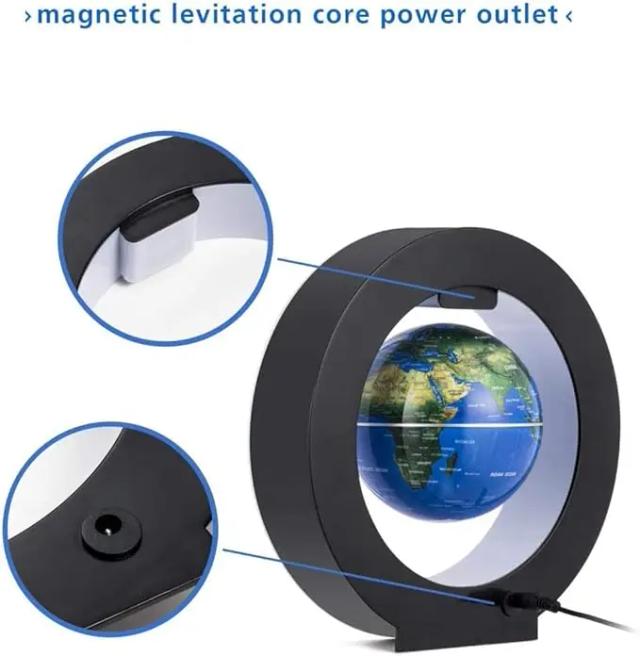 Globo Magnético Flutuante LED 3" - Decoração e Presente Inovador