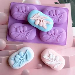 Molde de silicone para fazer sabão, 4 cavidades, oval, oliveira, bricolage, bolo, vela, presentes artesanais, artesanato, decoração de casa - Image 3