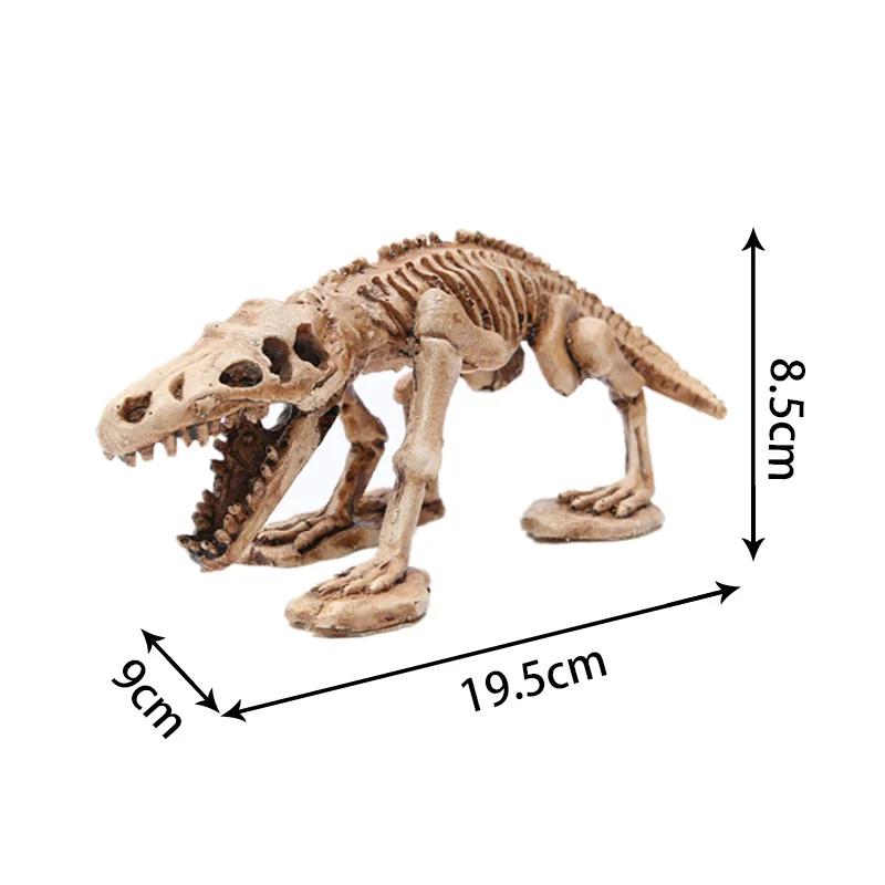 Resina cabeça de dinossauro crânio esqueleto escultura artesanato animal estátuas fósseis presente do dia das bruxas prop zoo espécime exibição para decoração casa - Image 1