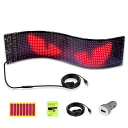 Personalizado inteligente programável LED Sign Display, controle App, painel matriz flexível para carro - Image 1