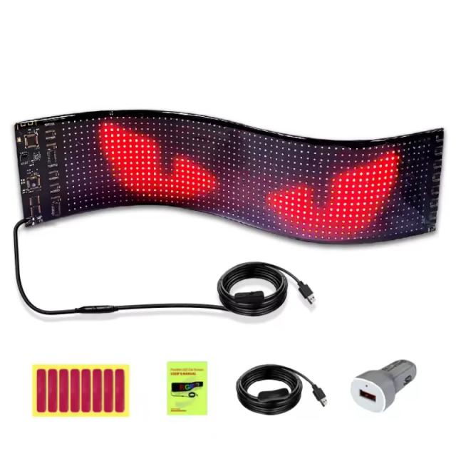 Painel LED Personalizado e Programável com Controle por App para Carros