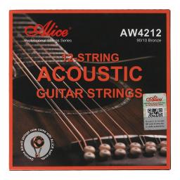 Alice AW4112 AW4212 Cordas para violão acústico de 12 cordas com revestimento antiferrugem de bronze - Image 3