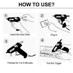 LiTuiLi Hot Melt Pistola de Cola com Saco Mini Household DIY Guns, Thermo Ferramenta de Reparação Elétrica, Uso com 7mm Glue Sticks, 20Pcs - Image 3