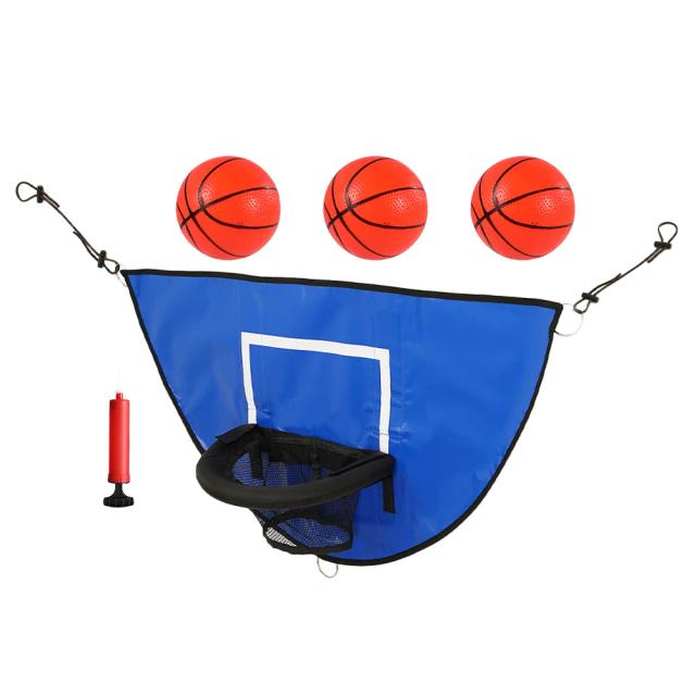 Suporte de Trampolim para Basquete Infantil com Aro e Cremalheiras em PVC para Uso Interno