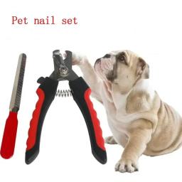 Cortador de unha profissional com falice para animais de estimação, aço inoxidável grooming tesoura, garra de pelúcia cuidados suprimentos, segurança para cão grande e gato - Image 1