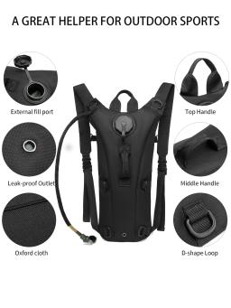 Pacote de hidratação tática com bexiga d'água, mochila para correr, caminhadas, ciclismo, ciclismo, 3L - Image 3