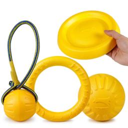 Discos de vôo do animal de estimação brinquedo eva treinamento cão resistente mordida flutuante brinquedos filhote cachorro interativo silicone jogo suprimentos para dropship - Image 2