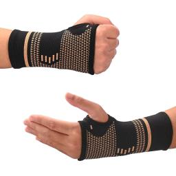 1pcs cobre fibra bracer pulso elástico esporte bandagem pulseira mão ginásio suporte pulso cinta envoltório tênis fitness powerlifting - Image 2