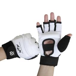 Alta qualidade kick luvas de boxe mma muay thai formação boxer equipamentos de luta metade luvas de couro do plutônio preto equipamento de boxe - Image 5