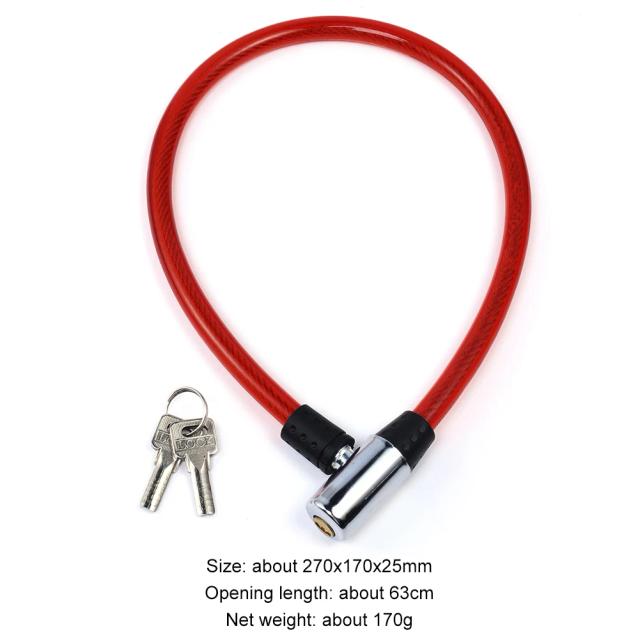 Conjunto de Cabo de Aço em U para Bicicleta com Chave - Bloqueio Seguro para Ciclismo, MTB, Road Bike e E-Bike