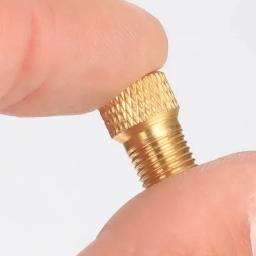 Adaptador de válvula de pneu de bicicleta presta para schrader, adaptador de cobre dourado para bomba de bicicleta, conectores de válvula de pneu f/v para conversor a/v - Image 4