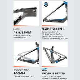 2025 Lexon MYST Titan 29ER Quadro de Carbono MTB XC Trail Suspension Boost Mountain Bike Frameset Xfusion 15 17 19 polegadas Bicicleta - Image 5
