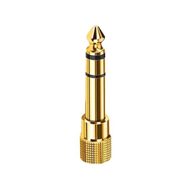 Adaptador de Áudio Estéreo para Guitarra 6,35mm a 3,5mm - Conversor HiFi para Instrumentos Musicais e Fones de Ouvido