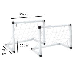 Trave Gol 2x1 Mini Futebol Infantil com Bola e Bomba Dm Toys DMT5937 - Image 3
