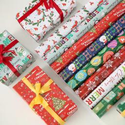 Papel de embrulho para presente de natal decoração de feliz natal para casa 2024 enfeite de natal ornamento de natal Navidad Natal presente de ano novo 2025 - Image 2