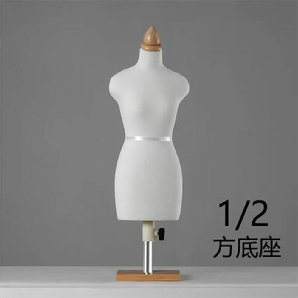 Feminino Pano Arte Manequins, 1/4 Torso madeira costura, BJD corpo tripé Stand, Manequim Shoulder Strap Cut, Can Pin Villain, E148 - Image 1