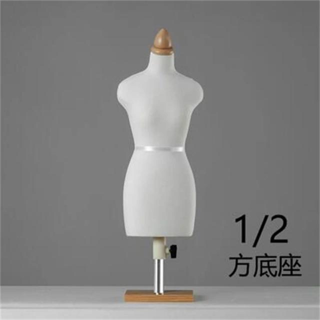 Manequim Feminino de Madeira 1/4 Torso para Costura com Tripé e Alça para Exposição de Arte E148