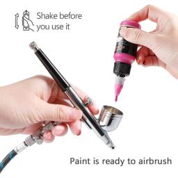 SAGUD-Air Brush Tinta Acrílica Borne Aquático, Tinta Airbrush para Modelar Arte, Têxtil, Sapatos, Madeira, DIY, Artesanal, 18 Cores, 100 ml por Garrafa - Image 6
