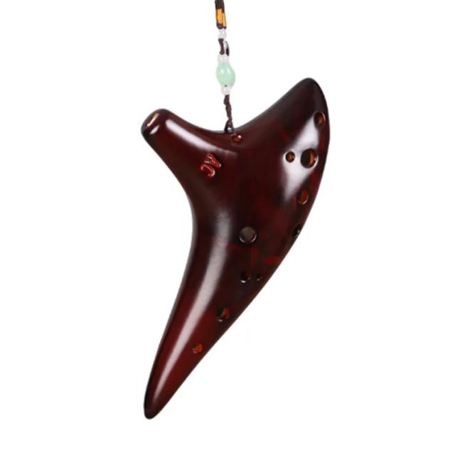 Flauta Cerâmica Ocarina de Porcelana 12 Furos em Alto C para Decoração e Presentes - Disponível em 3 Cores
