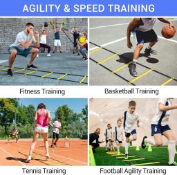 Equipamento De Escada De Agilidade Correias De Nylon Para Treinamento De Velocidade E Esportes, Treinamento De Futebol De Flexibilidade, Escada De Energia - Image 4