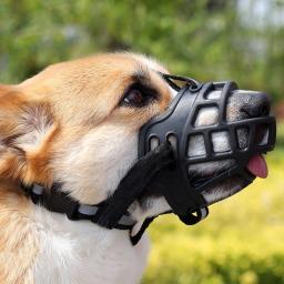 Cão ajustável focinho macio silicone respirável forte cesta pequeno médio grande x-grandes cães boca focinhos leve e durável - Image 2