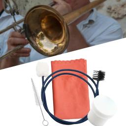 1 conjunto de limpeza trompete escova interna kit manutenção para trombone limpeza - Image 5