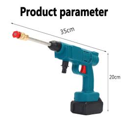 Arma De Lavadora De Carro De Alta Pressão, Arma De Lavadora De Pressão Elétrica, Bateria Recarregável, Spray De Água Mais... - Image 5