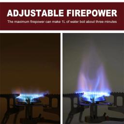 Fogão a gás de acampamento portátil, Fogão dobrável ao ar livre, Equipamento turístico para cozinhar, caminhadas, piquenique, 3500W - Image 5