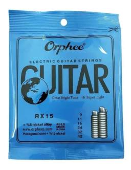 Corda De Níquel Orphee Para Guitarra Elétrica 009-042 Rx15 - Image 1
