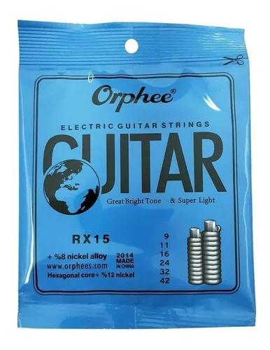 Corda Orphee 009-042 Níquel para Guitarra Elétrica - Pacote com 15 Conjuntos