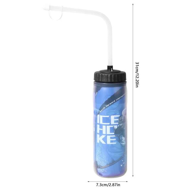 Garrafa Portátil de 600ML para Esportes com Design de Bico Estendido - Ideal para Hóquei, Futebol e Lacrosse