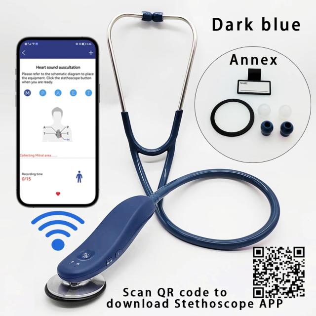 Estetoscópio Eletrônico Digital Bluetooth Sem Fio: Conexão Inteligente para Médicos Profissionais