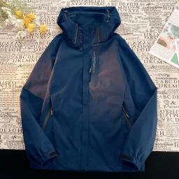 Casaco impermeável e à prova de vento para homens, casaco para escalada, camping, chuva, roupas grandes, quebra-vento masculino, outono, primavera - Image 1