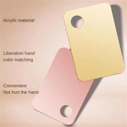 Paleta de Cor Acrílica e Vara Set, Cosméticos Mistura, Ferramentas de Maquiagem, Esmalte, Fundação Rosto, Creme, Escova, 1Pc, 2Pcs - Image 3