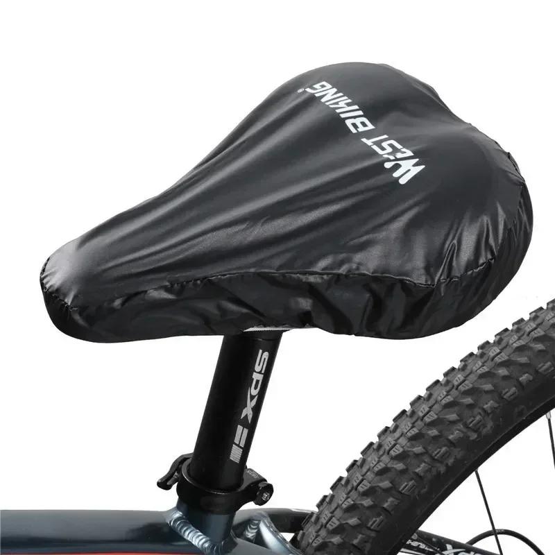 Capa de assento de bicicleta à prova d'água, capa de chuva para selim de bicicleta, elástica, resistente à poeira e chuva, protetor uv, acessórios de bicicleta ao ar livre - Image 1
