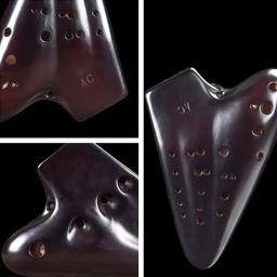Retro Triplo Cerâmica Ocarina, 12 Buracos, Alto C Key, AC, Handmade, Fumado Instrumentos Musicais, Iniciante, Instrumentos de Sopro - Image 6