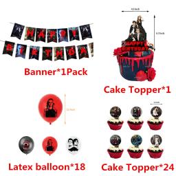The Vampire Diaries Tema Festa Suprimentos para Crianças, Banner de Aniversário, Balão, Decorações de Bolo, Baby Shower, DIY, Feriado, 1 Conjunto - Image 1