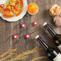 6 pçs rolhas de vinho fermentação caseira garrafas de silicone de cerveja substituição tampa de balanço garrafas de cerveja tampa flip top rolha suprimentos de fabricação de cerveja - Image 2