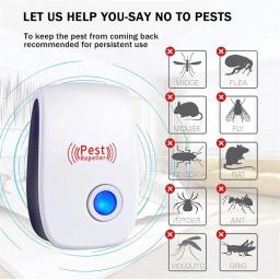 Ultra-som Household Pest Repeller, Pragas Rejeitar Dispositivo, Mouse, Barata, Inseto, Ratos, Aranhas, Assassino do Mosquito, 1-8pcs - Image 4