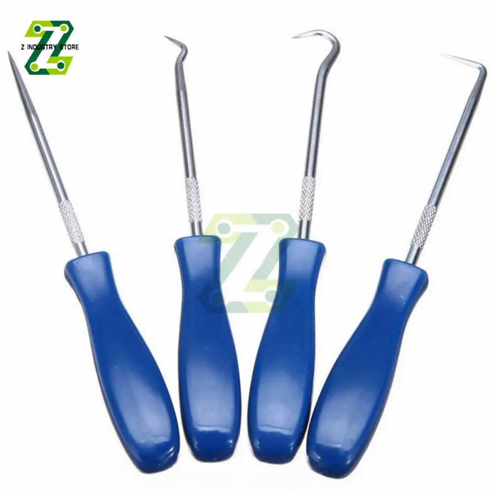 4 pçs longo picareta gancho conjunto gaxeta extrator picareta ferramentas para remover o selo do anel de vedação de óleo do carro - Image 1
