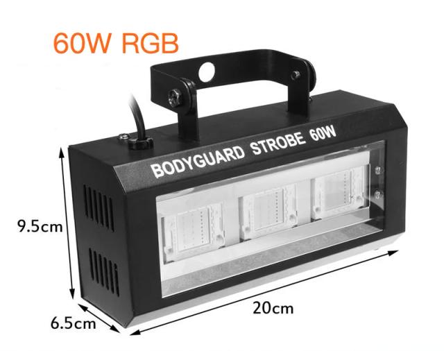 Iluminação Estroboscópica RGB Branca para Festas, Casamentos e Eventos com Efeitos Sonoros - 60W