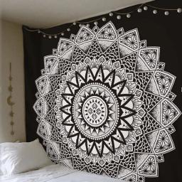 150cm mandala impressão tapeçaria parede pendurado tapete lance yoga praia tapete cobertor grande almofada de dormir arte da parede tapeçaria decorações - Image 1