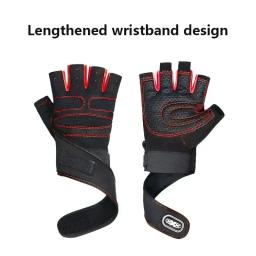 Luvas de ginástica fitness levantamento de peso pulseira luvas para homens mulheres treinamento de construção corporal esportes exercício ciclismo luva à prova de choque - Image 5