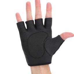 Meio dedo luvas esportivas levantamento de peso luvas de fitness esportes ao ar livre ciclismo respirável absorção de choque treino ginásio luvas - Image 4