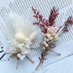 Mini Buquê Seco Bela Flor Eterna, Pacote De Material DIY, Caixa De Presente Personalizada, Acessórios Do Casamento, Decoração De Casa - Image 4